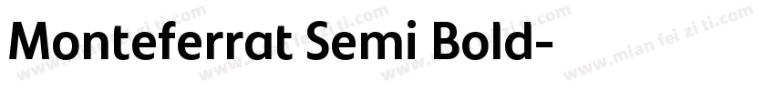 Monteferrat Semi Bold字体转换